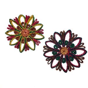 BOHO Woven Wicker Trivets Pot Holders (Set of 2)